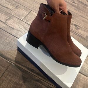 Cole Haan Chestnut Suede Ankle Booties
